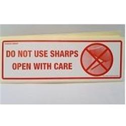 Do-not-use-sharps labels 80-110mm 10s